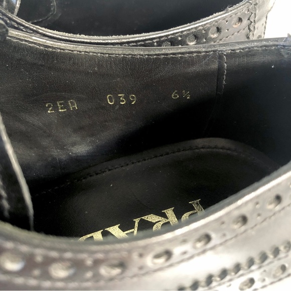 Prada Men’s Black Lace Up Dress Shoes - Picture 3 of 8